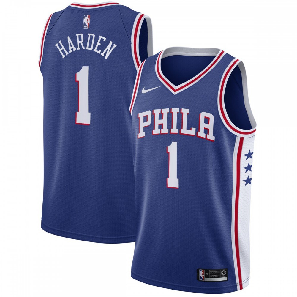 James Harden Philadelphia 76ers 2021/22 Swingman Jersey - Icon Edition - Royal-Pro Kit Vault | Brand New 26/27 Sports Jerseys